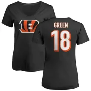 A.J. Green Women's Cincinnati Bengals Name & Number Logo Slim Fit T-Shirt - Black