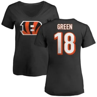 A.J. Green Women's Cincinnati Bengals Name & Number Logo Slim Fit T-Shirt - Black