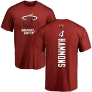 A.J. Hammons Miami Heat Cardinal Backer T-Shirt