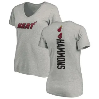 A.J. Hammons Women's Miami Heat Ash Backer T-Shirt