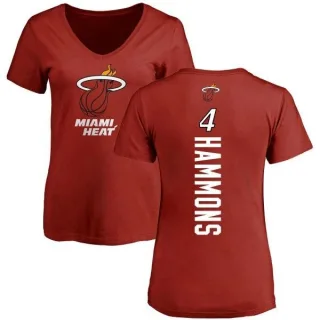 A.J. Hammons Women's Miami Heat Cardinal Backer T-Shirt