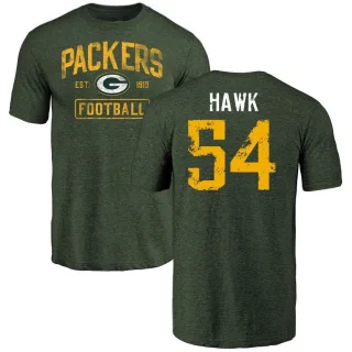 A.J. Hawk Green Bay Packers Green Distressed Name & Number Tri-Blend T-Shirt