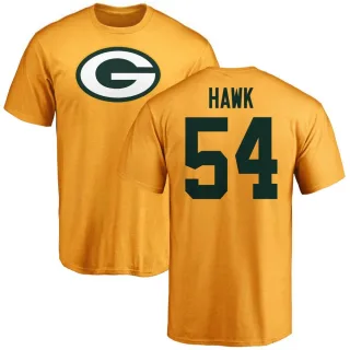 A.J. Hawk Green Bay Packers Name & Number Logo T-Shirt - Gold