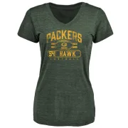 A.J. Hawk Women's Green Bay Packers Flanker Tri-Blend T-Shirt - Green