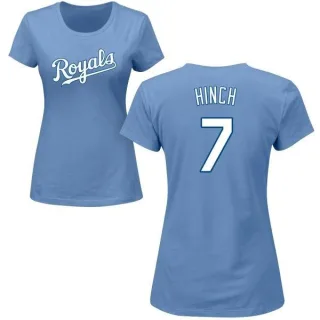 A.j. Hinch Women's Kansas City Royals Name & Number T-Shirt - Light Blue