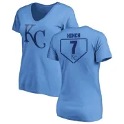 A.j. Hinch Women's Kansas City Royals RBI Slim Fit V-Neck T-Shirt - Light Blue