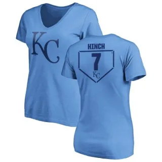 A.j. Hinch Women's Kansas City Royals RBI Slim Fit V-Neck T-Shirt - Light Blue