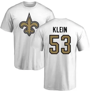 A.J. Klein New Orleans Saints Name & Number Logo T-Shirt - White