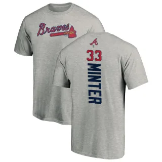 A.J. Minter Atlanta Braves Backer T-Shirt - Ash