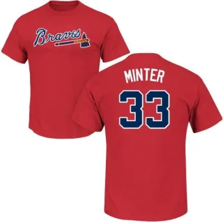 A.J. Minter Atlanta Braves Name & Number T-Shirt - Red