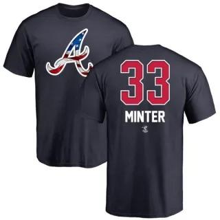 A.J. Minter Atlanta Braves Name and Number Banner Wave T-Shirt - Navy