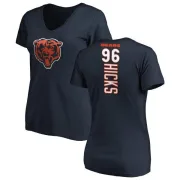 Akiem Hicks Women's Chicago Bears Backer Slim Fit T-Shirt - Navy