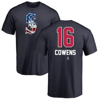 Al Cowens Seattle Mariners Name and Number Banner Wave T-Shirt - Navy