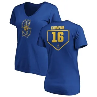 Al Cowens Women's Seattle Mariners RBI Slim Fit V-Neck T-Shirt - Royal