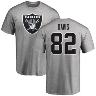 Al Davis Oakland Raiders Name & Number Logo T-Shirt - Ash