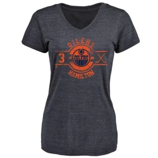 Al Hamilton Women's Edmonton Oilers Insignia Tri-Blend T-Shirt - Royal