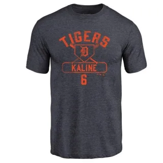 Al Kaline Detroit Tigers Base Runner Tri-Blend T-Shirt - Navy