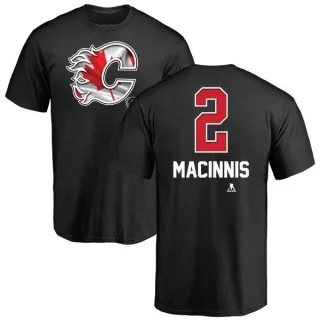 Al MacInnis Calgary Flames Name and Number Banner Wave T-Shirt - Black