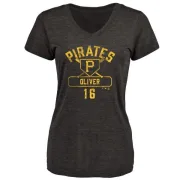 Al Oliver Women's Pittsburgh Pirates Base Runner Tri-Blend T-Shirt - Black