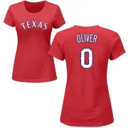 Al Oliver Women's Texas Rangers Name & Number T-Shirt - Red