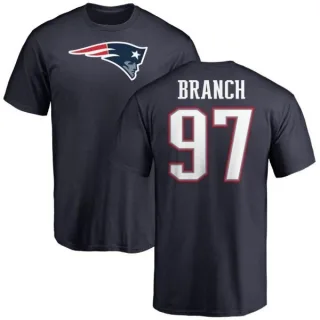 Alan Branch New England Patriots Name & Number Logo T-Shirt - Navy