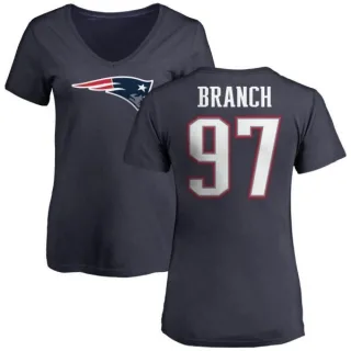 Alan Branch Women's New England Patriots Name & Number Logo T-Shirt - Navy