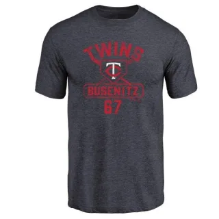 Alan Busenitz Minnesota Twins Base Runner Tri-Blend T-Shirt - Navy