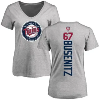 Alan Busenitz Women's Minnesota Twins Backer Slim Fit T-Shirt - Ash