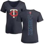 Alan Busenitz Women's Minnesota Twins Backer Slim Fit T-Shirt - Navy