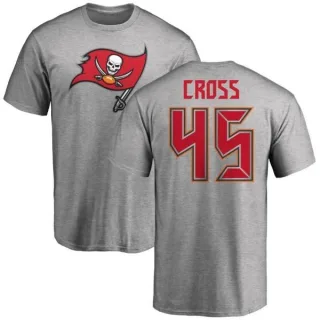 Alan Cross Tampa Bay Buccaneers Name & Number Logo T-Shirt - Ash