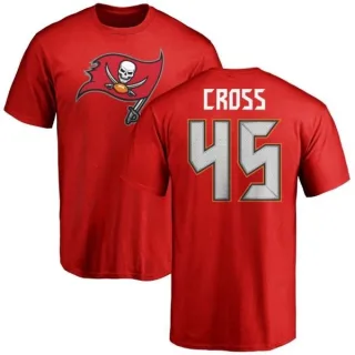 Alan Cross Tampa Bay Buccaneers Name & Number Logo T-Shirt - Red