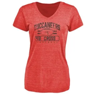 Alan Cross Women's Tampa Bay Buccaneers Flanker Tri-Blend T-Shirt - Red