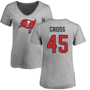 Alan Cross Women's Tampa Bay Buccaneers Name & Number Logo Slim Fit T-Shirt - Ash