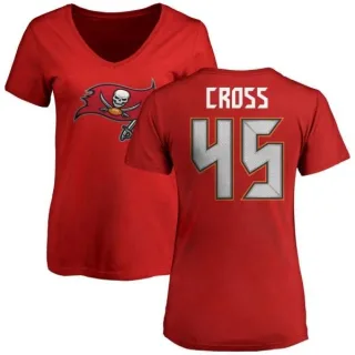 Alan Cross Women's Tampa Bay Buccaneers Name & Number Logo Slim Fit T-Shirt - Red