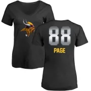 Alan Page Women's Minnesota Vikings Midnight Mascot T-Shirt - Black