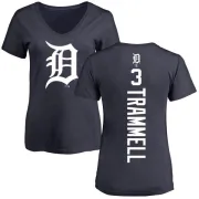 Alan Trammell Women's Detroit Tigers Backer Slim Fit T-Shirt - Navy