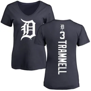 Alan Trammell Women's Detroit Tigers Backer Slim Fit T-Shirt - Navy