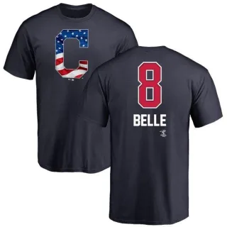 Albert Belle Cleveland Indians Name and Number Banner Wave T-Shirt - Navy