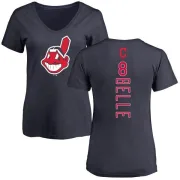 Albert Belle Women's Cleveland Indians Backer Slim Fit T-Shirt - Navy