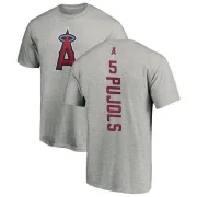 Albert Pujols Los Angeles Angels of Anaheim Backer T-Shirt - Ash