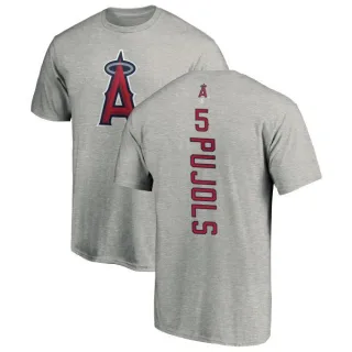 Albert Pujols Los Angeles Angels of Anaheim Backer T-Shirt - Ash