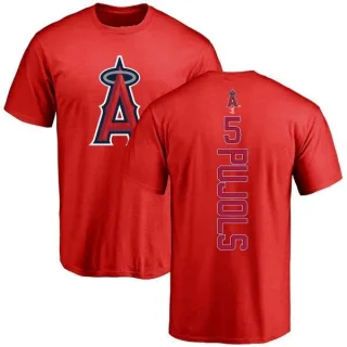 Albert Pujols Los Angeles Angels of Anaheim Backer T-Shirt - Red