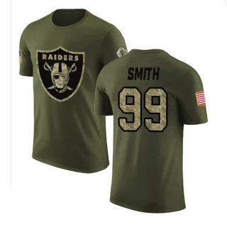 Aldon Smith Oakland Raiders Olive Salute to Service Legend T-Shirt