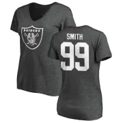 Aldon Smith Women's Oakland Raiders One Color T-Shirt - Ash