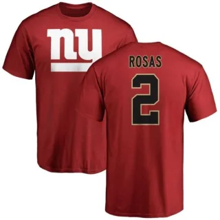 Aldrick Rosas New York Giants Name & Number Logo T-Shirt - Red