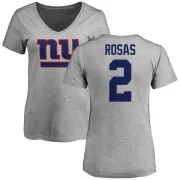 Aldrick Rosas Women's New York Giants Name & Number Logo Slim Fit T-Shirt - Ash