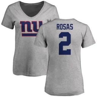 Aldrick Rosas Women's New York Giants Name & Number Logo Slim Fit T-Shirt - Ash