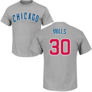 Alec Mills Chicago Cubs Name & Number T-Shirt - Gray