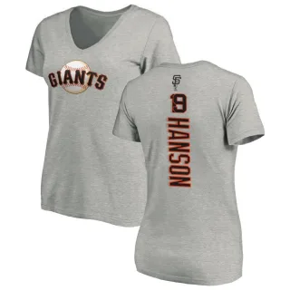 Alen Hanson Women's San Francisco Giants Backer Slim Fit T-Shirt - Ash