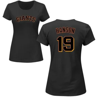 Alen Hanson Women's San Francisco Giants Name & Number T-Shirt - Black